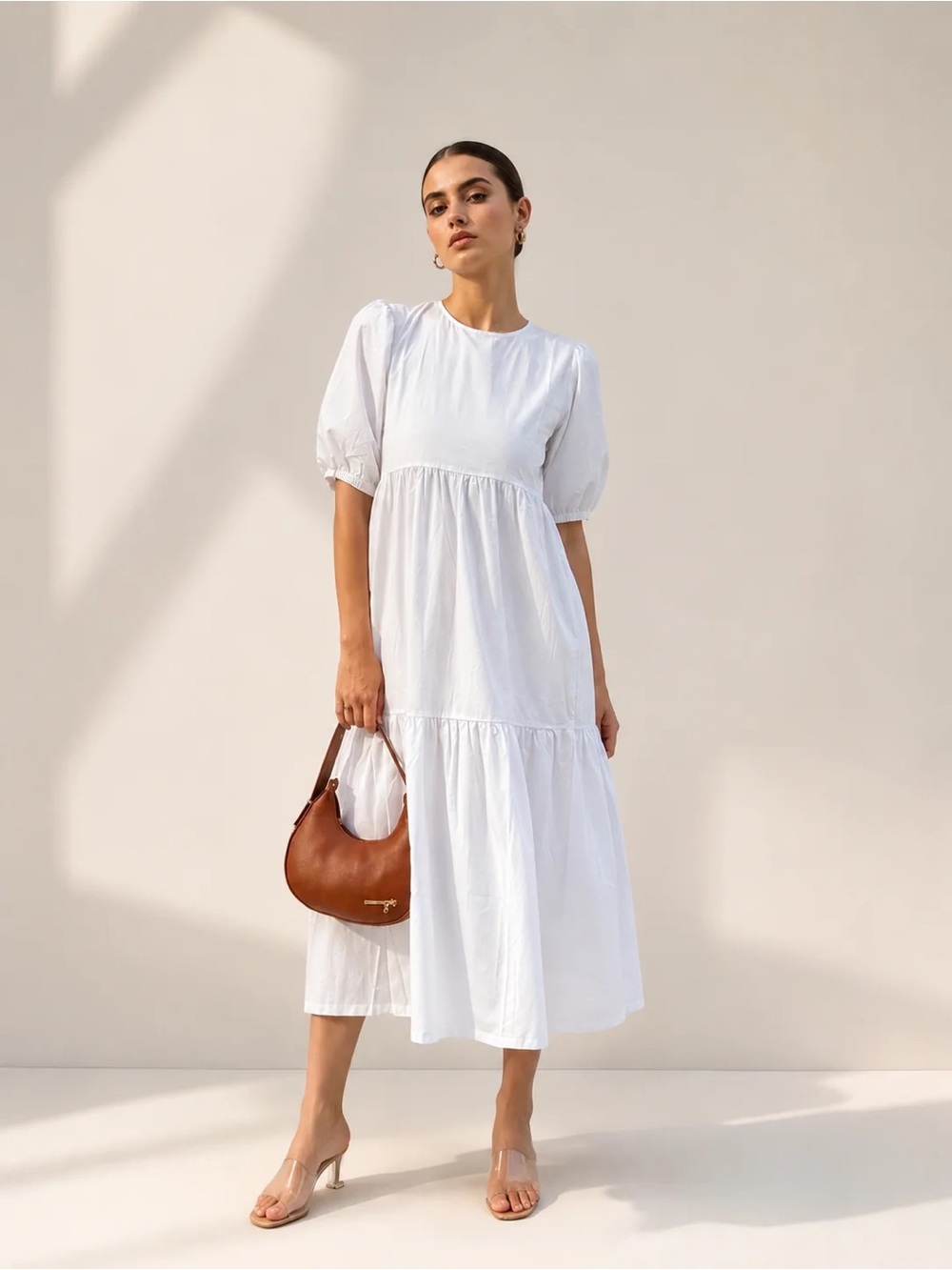 Jacqueline de YONG White Dress Size 40 MSRP $495